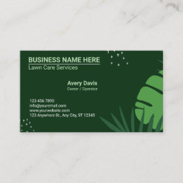 Lawn Care Landscaping Illustrative Nature Leaf 名刺