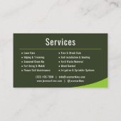 Lawn Care Landscaping Mowing Service 名刺 (裏面)