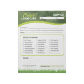 Lawn Care Landscaping Service Maintenance Form ノートパッド (回転)
