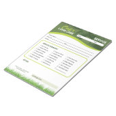 Lawn Care Landscaping Service Maintenance Form ノートパッド (アングル)