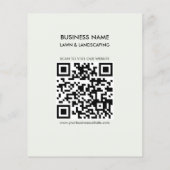 Lawn Care Landscaping Service QR Code Photo チラシ (裏面)