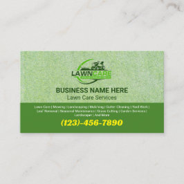 Lawn Care & Landscaping Services Logo Grass Mowing 名刺