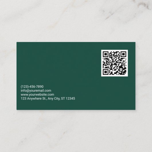 Lawn Care & Landscaping Services QR Code 名刺 (裏面)