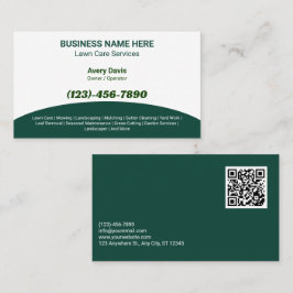 Lawn Care & Landscaping Services QR Code 名刺