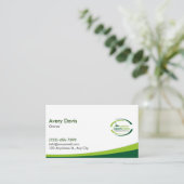 Lawn Care Logo Landscaping Service Landscaper 名刺 (スタンド正面)