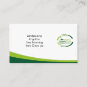 Lawn Care Logo Landscaping Service Landscaper 名刺 (裏面)