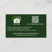 Lawn Care Logo Thank You Testimonial & Photo  紹介カード (裏面)