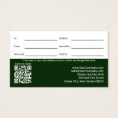 Lawn Care Maintenance Company Gift Certificate (裏面)