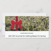 Lawn Care Maintenance Winter Gift Voucher Card (正面)