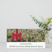 Lawn Care Maintenance Winter Gift Voucher Card (スタンド正面)
