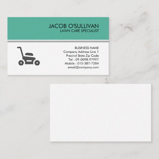 Lawn Care Mowing Gardener 名刺 (正面/裏面)