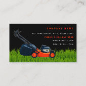 Lawn Care Red Lawnmower Landscaping Mowing Logo 名刺 (裏面)