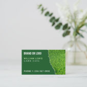 Lawn Care Repair Landscaping Mowing Business Logo 名刺 (スタンド正面)