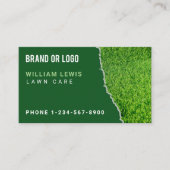Lawn Care Repair Landscaping Mowing QR Code 名刺 (正面)