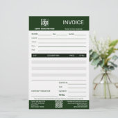 Lawn Care Service Business Invoice 便箋 (スタンド正面)