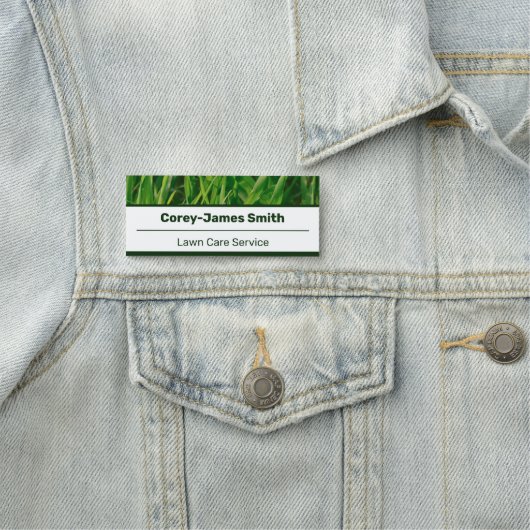 Lawn Care Service Image White Green 名札 (インサイチュ)