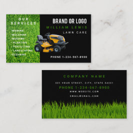 Lawn Care Service Landscaping Mowing Business Logo 名刺