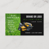 Lawn Care Service Landscaping Mowing Business Logo 名刺 (正面)