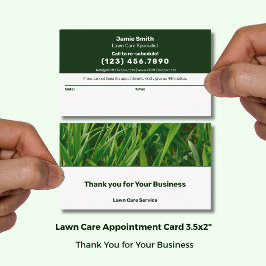 Lawn Care Service Modern Combo Thank You & 予約カード