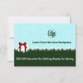Lawn Care Service Winter Season Gift Voucher Card (正面)