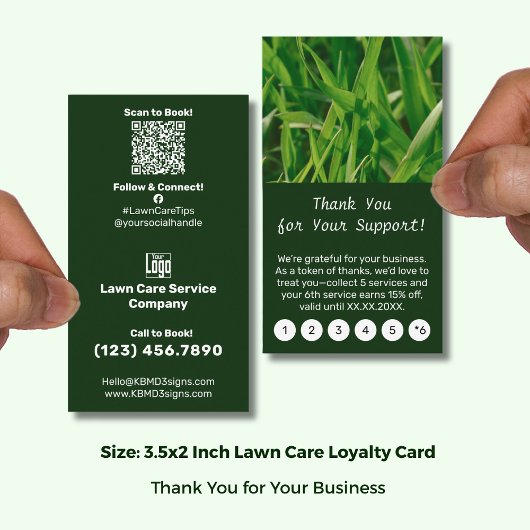 Lawn Care Thank You for Your Support! ロイヤリティカード