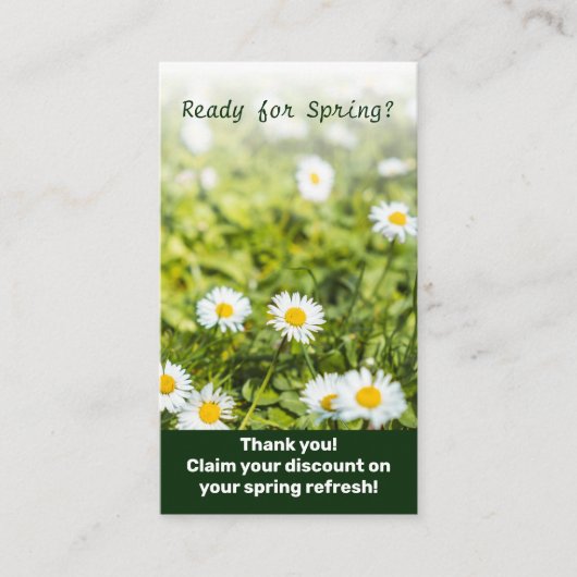 Lawn Care Thank you! Spring Refresh 割引カード (正面)