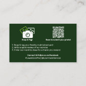 Lawn Care Thank You Testimonial & Photo  紹介カード (裏面)