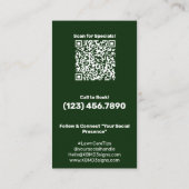 Lawn Care You Help Us Grow Thank You 名刺 (裏面)