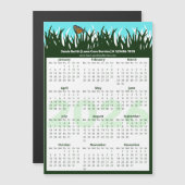 Lawn & Garden Maintenance Magnetic 2026 Calendar (正面/裏面)