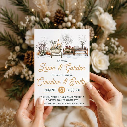 Lawn & Garden Wedding Shower, Bridal Shower 招待状