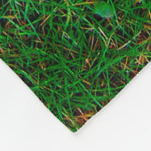 Lawn grass meadow texture yard フリースブランケット (角)
