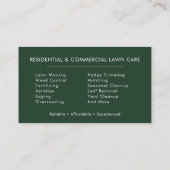 Lawn Maintenance Professional 名刺 (裏面)