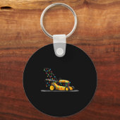 Lawn Mower Christmas Graphics Lights Lover Mowing  キーホルダー (正面)