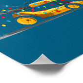 Lawn Mower Christmas Graphics Lights Lover Mowing  ポスター (角)