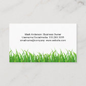Lawn Mower Cutting | Grass | Landscapers 名刺 (裏面)