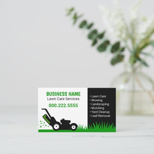 Lawn Mower Grass Professional Green 名刺 (スタンド正面)