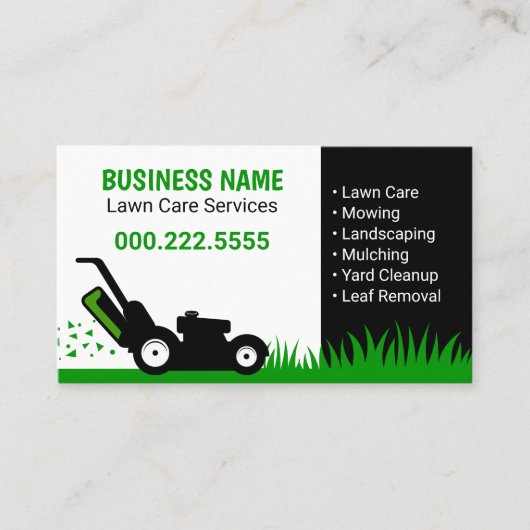 Lawn Mower Grass Professional Green 名刺 (正面)