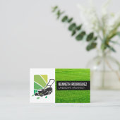 Lawn Mower Landscaping Logo | Grass 名刺 (スタンド正面)