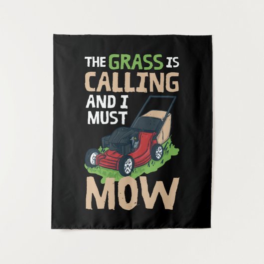 Lawn Mower Lawn Care タペストリー (正面)