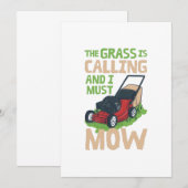 Lawn Mower Lawn Care 招待状 (正面/裏面)