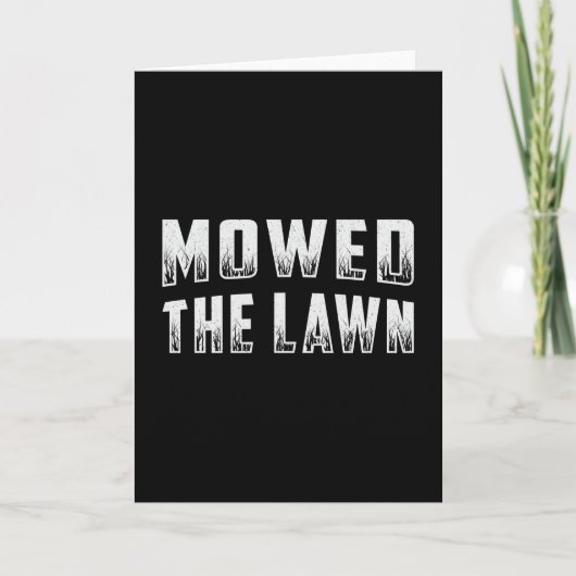 Lawn Mower Mowed The Lawn Gardening Lawn Mowing カード (正面)