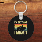 Lawn Mower Novelty For Men Women Kids Landscaper L キーホルダー (正面)