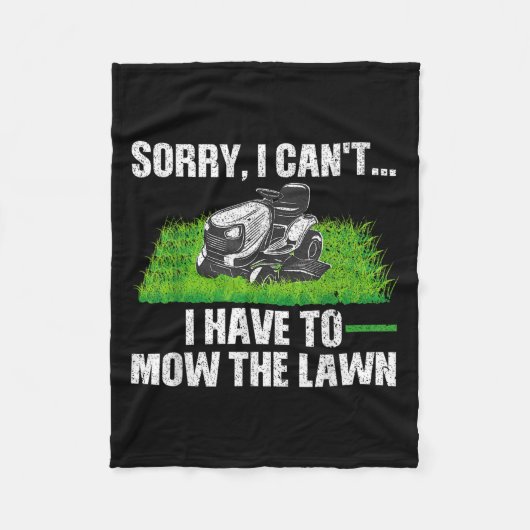 Lawn Mower Novelty For Men Women Kids Landscaper L フリースブランケット (正面)