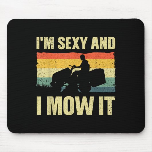 Lawn Mower Novelty For Men Women Kids Landscaper L マウスパッド (正面)