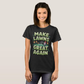 Lawn Mower Novelty For Men Women Kids Landscaper L Tシャツ (正面フル)
