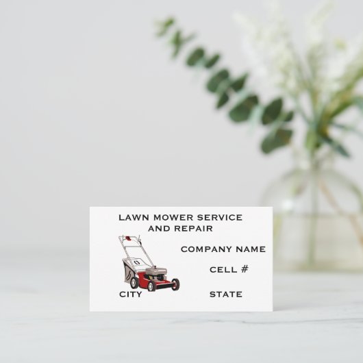 Lawn Mower Service And Repair 名刺 (スタンド正面)