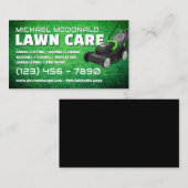 Lawn mower yard care Business Card 名刺 (正面/裏面)