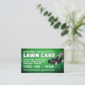 Lawn mower yard care Business Card 名刺 (スタンド正面)