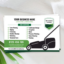 Lawn Mowing & Landscaping Business Marketing チラシ
