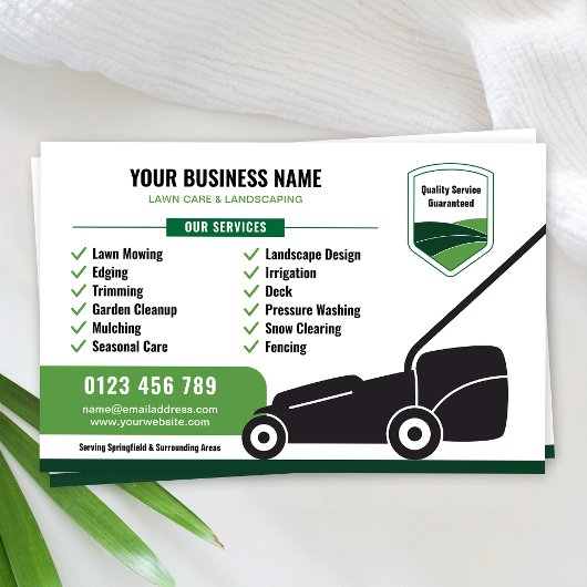 Lawn Mowing & Landscaping Business Marketing チラシ